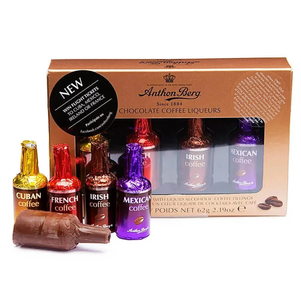 Anthon Berg Chocolate Coffee Liquor Bottles: 4-Piece Box 3 Anthon Berg Chocolate Coffee Liquor Bottles: 4-Piece Box