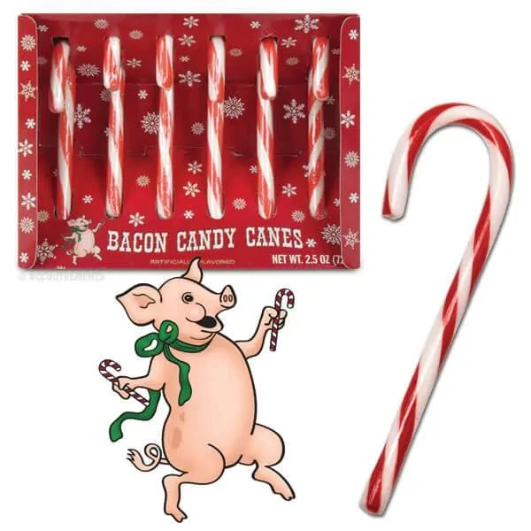 Archie McPhee Bacon Candy Canes: 6-Piece Box 5 Archie McPhee Bacon Candy Canes: 6-Piece Box - Image 3