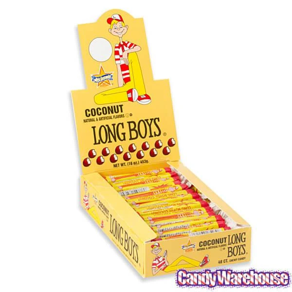 Atkinson Coconut Long Boys Candy: 48-Piece Display 5 Atkinson Coconut Long Boys Candy: 48-Piece Display - Image 3