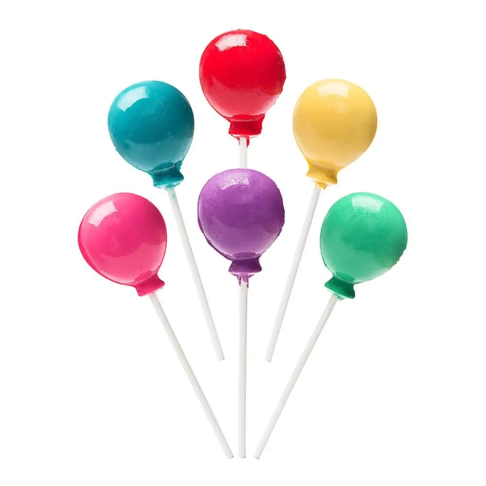 Balloons Hard Candy Lollipops: 12-Piece Pack 3 Balloons Hard Candy Lollipops: 12-Piece Pack