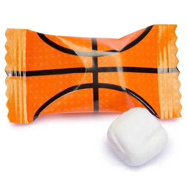 Basketball Wrapped Buttermint Creams: 300-Piece Case 3 Basketball Wrapped Buttermint Creams: 300-Piece Case