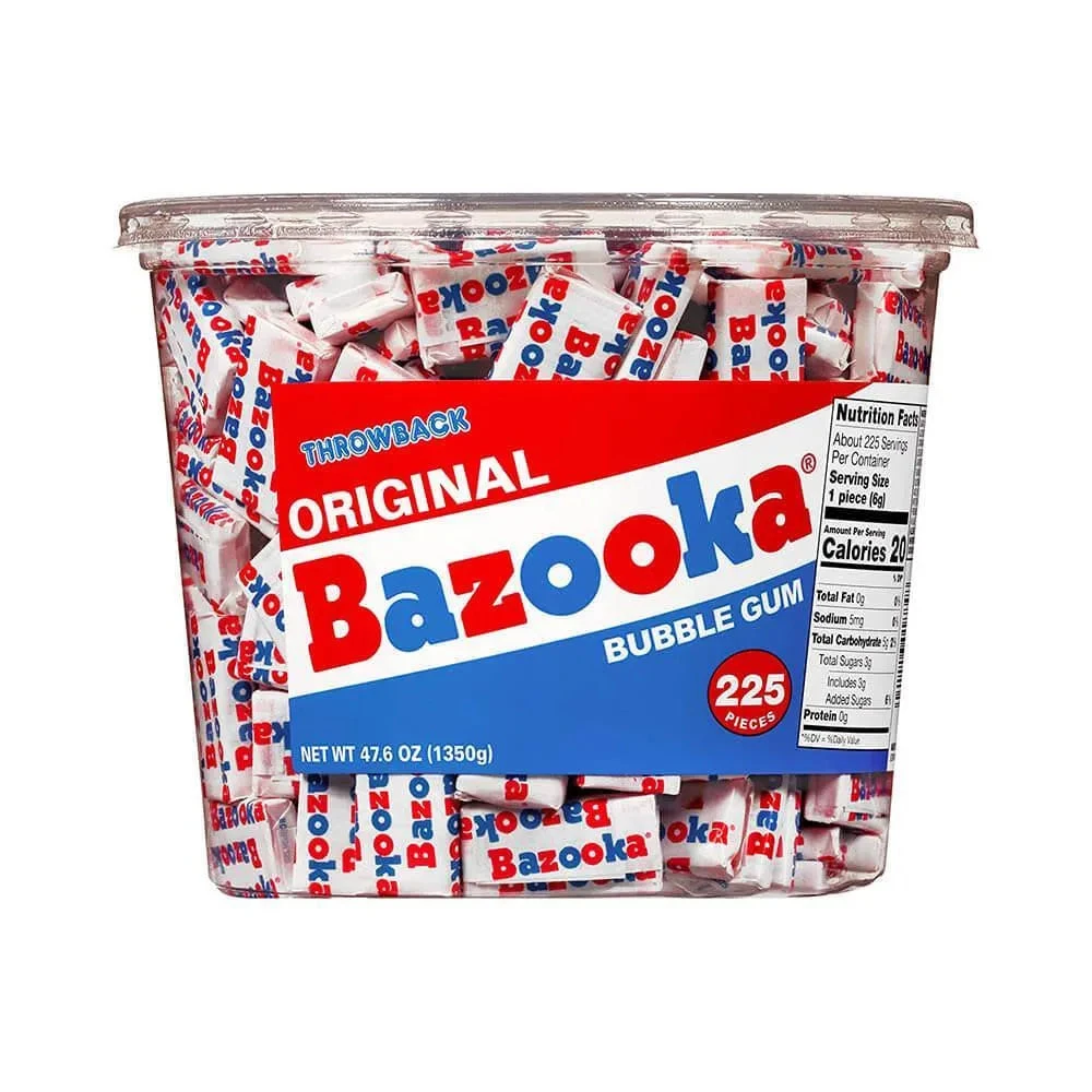 Bazooka Bubble Gum - Original: 225-Piece Tub 3 Bazooka Bubble Gum - Original: 225-Piece Tub