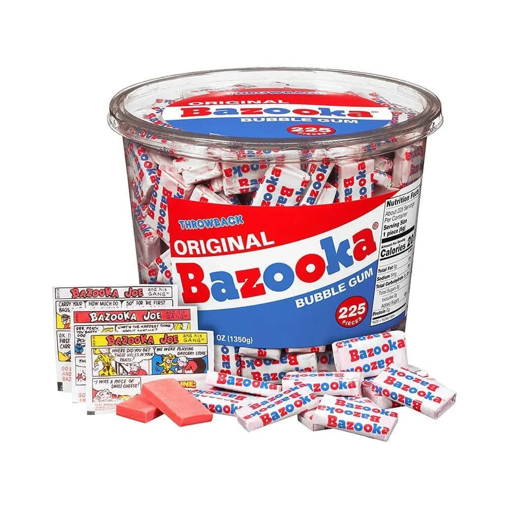 Bazooka Bubble Gum - Original: 225-Piece Tub 4 Bazooka Bubble Gum - Original: 225-Piece Tub - Image 2