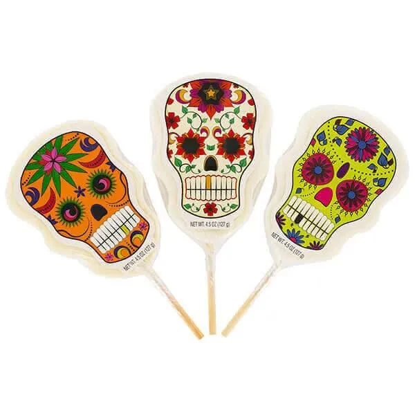 Bee International Day Of The Dead Skull Pops: 12-Piece Display 3 Bee International Day Of The Dead Skull Pops: 12-Piece Display