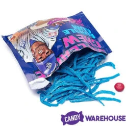 Big League Chew Bubble Gum Packs - Blue Raspberry: 12-Piece Box -Candy Store big league chew bubble gum packs blue raspberry 12 piece box candy warehouse 3