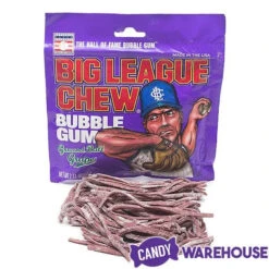 Big League Chew Bubble Gum Packs - Grape: 12-Piece Box -Candy Store big league chew bubble gum packs grape 12 piece box candy warehouse 4