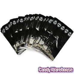 Black Cello Candy Bags With Day Of The Dead Skulls: 100-Piece Box 8 Black Cello Candy Bags With Day Of The Dead Skulls: 100-Piece Box -Candy Store black cello candy bags with day of the dead skulls 100 piece box candy warehouse 3