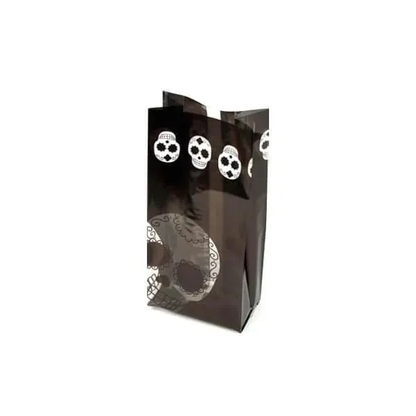 Black Cello Candy Bags With Day Of The Dead Skulls: 100-Piece Box 6 Black Cello Candy Bags With Day Of The Dead Skulls: 100-Piece Box - Image 4