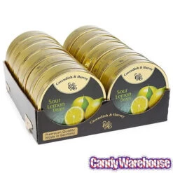 Cavendish & Harvey Hard Candy Drops Tins - Sour Lemon: 12-Piece Box -Candy Store cavendish and harvey hard candy drops tins sour lemon 12 piece box candy warehouse 3