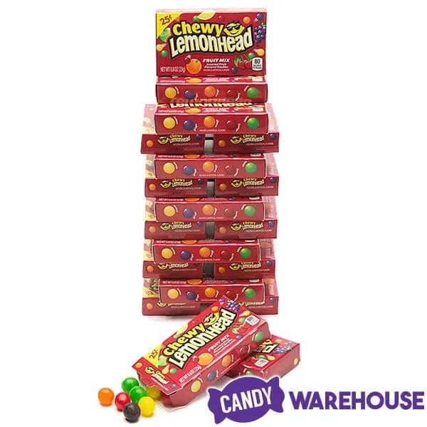 Chewy Lemonhead Fruit Mix Candy Mini Packs: 24-Piece Box 5 Chewy Lemonhead Fruit Mix Candy Mini Packs: 24-Piece Box - Image 3