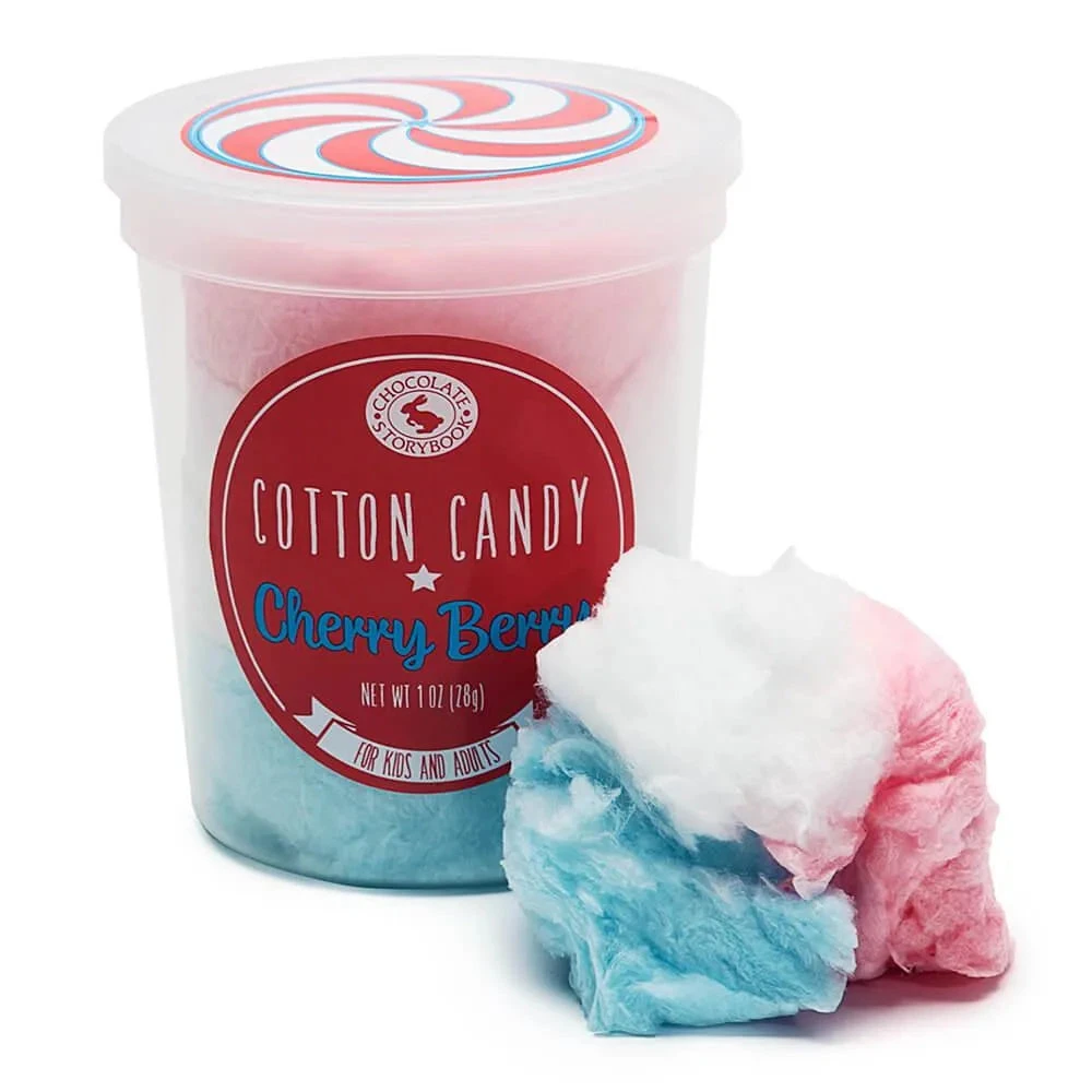 Chocolate Storybook Cotton Candy - Cherry Berry: 1-Ounce Tub 3 Chocolate Storybook Cotton Candy - Cherry Berry: 1-Ounce Tub