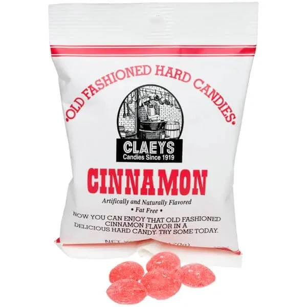 Claeys Hard Candy Drops Bags - Cinnamon: 12-Piece Box 3 Claeys Hard Candy Drops Bags - Cinnamon: 12-Piece Box