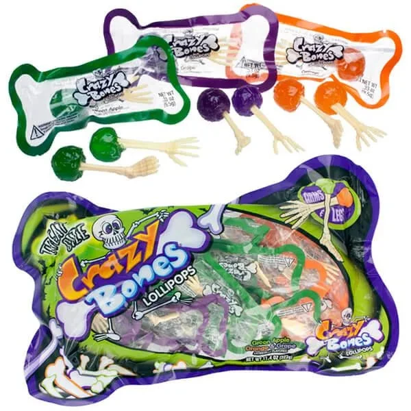 Crazy Bones Lollipops: 30-Piece Bag 3 Crazy Bones Lollipops: 30-Piece Bag