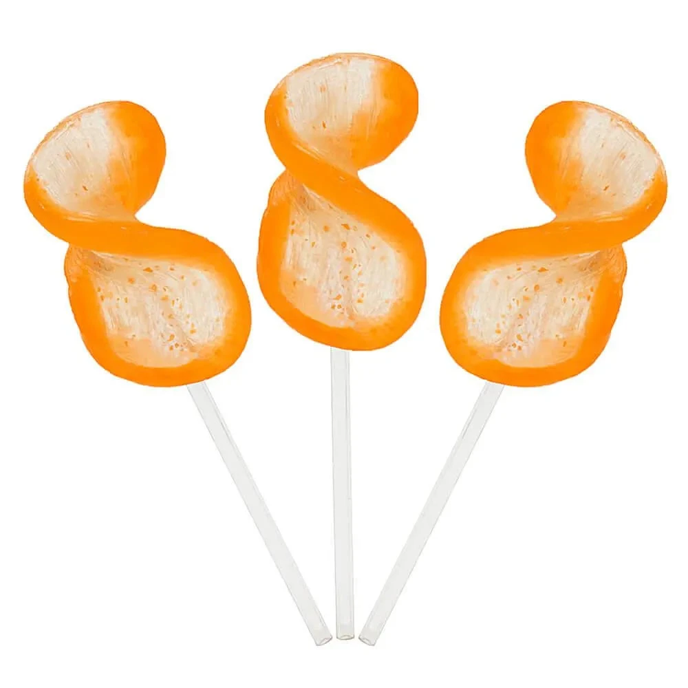 CurlyCutes Petite Crystal Ribbon Pops - Orange: 20-Piece Jar 3 CurlyCutes Petite Crystal Ribbon Pops - Orange: 20-Piece Jar