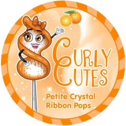 CurlyCutes Petite Crystal Ribbon Pops - Orange: 20-Piece Jar 9 CurlyCutes Petite Crystal Ribbon Pops - Orange: 20-Piece Jar -Candy Store curlycutes petite crystal ribbon pops orange 20 piece jar candy warehouse 3