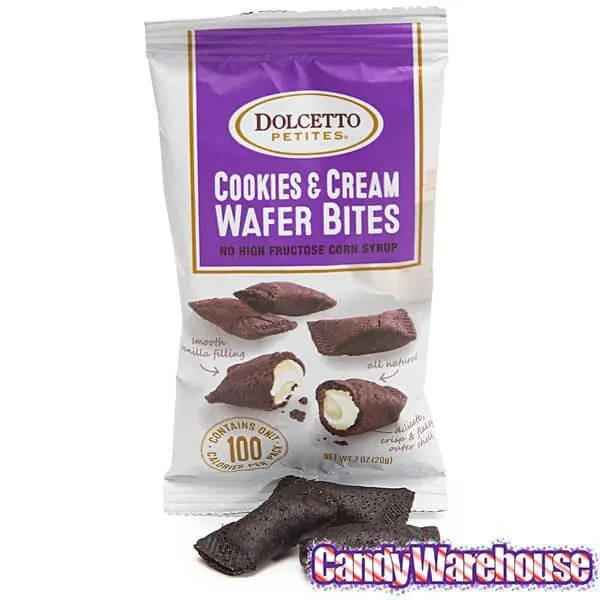 Dolcetto Cookies & Cream-Filled Wafer Bites Packs: 24-Piece Display 5 Dolcetto Cookies & Cream-Filled Wafer Bites Packs: 24-Piece Display - Image 3
