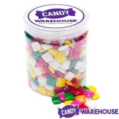 Dubble Bubble Chiclets Chewing Gum Tabs - Assorted Colors: 1.5LB Jar -Candy Store dubble bubble chiclets chewing gum tabs assorted colors 1 5lb jar candy warehouse 3