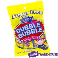 Dubble Bubble Sugar Free Gum Packets: 240-Piece Box 8 Dubble Bubble Sugar Free Gum Packets: 240-Piece Box -Candy Store dubble bubble sugar free gum packets 240 piece box candy warehouse 3