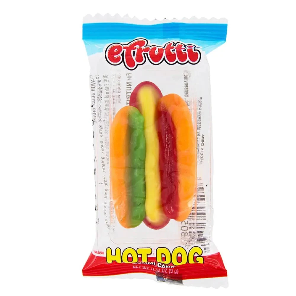 Efrutti Gummy Hot Dogs Candy: 60-Piece Box 3 Efrutti Gummy Hot Dogs Candy: 60-Piece Box