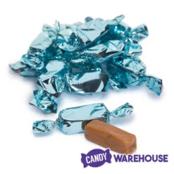 Foiled Caramel Candy - Light Blue: 180-Piece Bag -Candy Store foiled caramel candy light blue 180 piece bag candy warehouse 5