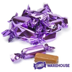 Foiled Caramel Candy - Purple: 180-Piece Bag -Candy Store foiled caramel candy purple 180 piece bag candy warehouse 5
