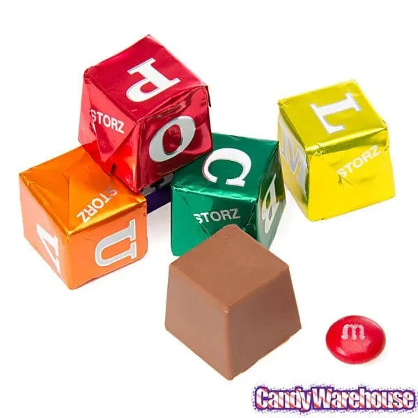 Foiled Chocolate And Hazelnut ABC Blocks Candy: 145-Piece Tub 5 Foiled Chocolate And Hazelnut ABC Blocks Candy: 145-Piece Tub - Image 3