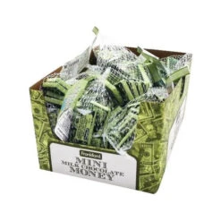 Foiled Milk Chocolate Money Mini Bars In Mesh Bags: 18-Piece Box -Candy Store foiled milk chocolate money mini bars in mesh bags 18 piece box candy warehouse 3