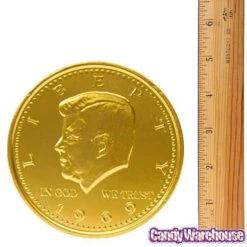 Fort Knox Gold Foiled Milk Chocolate 5-Inch Medallions: 12-Piece Box -Candy Store fort knox gold foiled milk chocolate 5 inch medallions 12 piece box candy warehouse 4