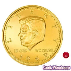 Fort Knox Gold Foiled Milk Chocolate 5-Inch Medallions: 12-Piece Box -Candy Store fort knox gold foiled milk chocolate 5 inch medallions 12 piece box candy warehouse 5