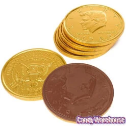 Fort Knox Gold Foiled Milk Chocolate 5-Inch Medallions: 12-Piece Box -Candy Store fort knox gold foiled milk chocolate 5 inch medallions 12 piece box candy warehouse 6