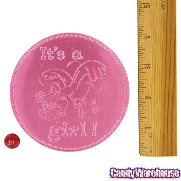 Fort Knox It's A Girl Foiled Milk Chocolate 4-Inch Medallions: 20-Piece Box 4 Fort Knox It's A Girl Foiled Milk Chocolate 4-Inch Medallions: 20-Piece Box - Image 2