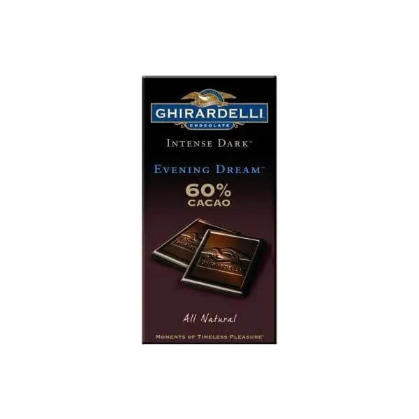 Ghirardelli Intense Dark Chocolate 3.5-Ounce Bars - 60% Evening Dream: 12-Piece Caddy 3 Ghirardelli Intense Dark Chocolate 3.5-Ounce Bars - 60% Evening Dream: 12-Piece Caddy