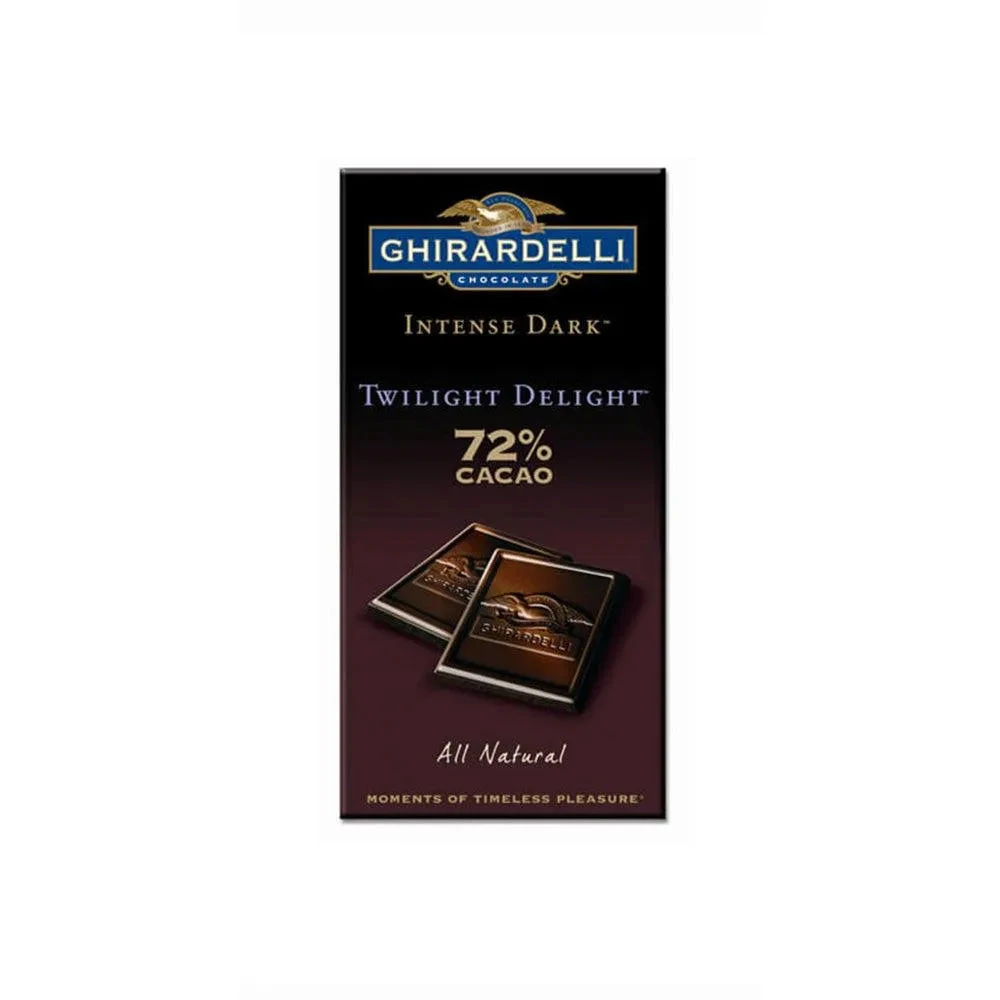 Ghirardelli Intense Dark Chocolate 3.5-Ounce Bars - 72% Twilight Delight: 12-Piece Caddy 3 Ghirardelli Intense Dark Chocolate 3.5-Ounce Bars - 72% Twilight Delight: 12-Piece Caddy