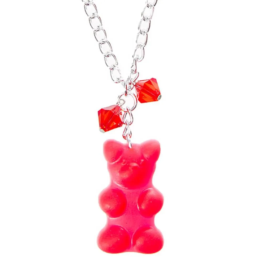Giant Gummy Bear Necklace - Red 3 Giant Gummy Bear Necklace - Red