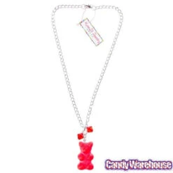 Giant Gummy Bear Necklace - Red 9 Giant Gummy Bear Necklace - Red -Candy Store giant gummy bear necklace red candy warehouse 4