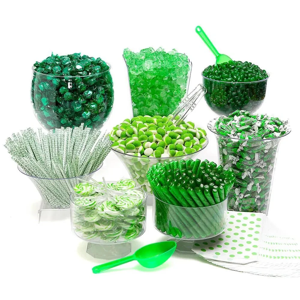 Green Candy Buffet Kit: 25 To 50 Guests 3 Green Candy Buffet Kit: 25 To 50 Guests