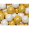Gumballs Color Combo - Gold And White: 4LB Box -Candy Store gumballs color combo gold and white 4lb box candy warehouse 1