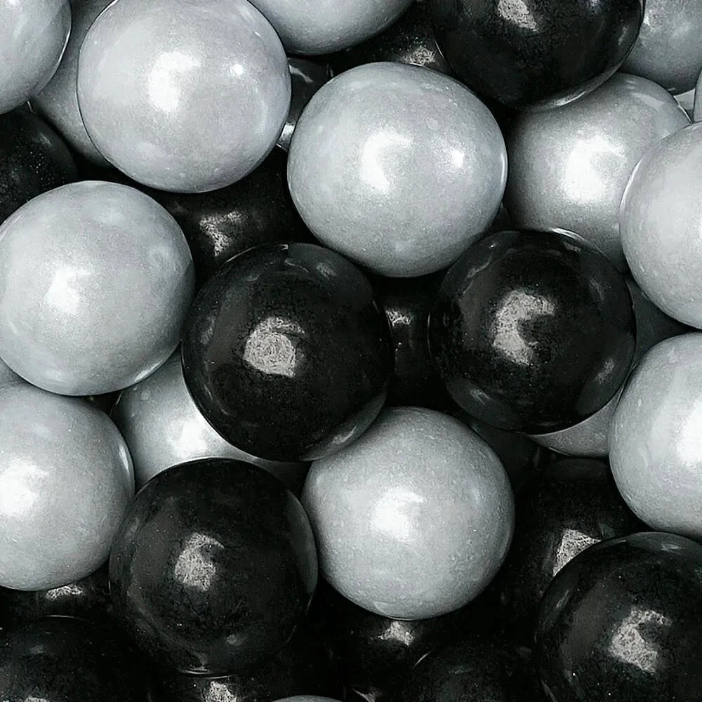 Gumballs Color Combo - Silver And Black: 4LB Box 3 Gumballs Color Combo - Silver And Black: 4LB Box