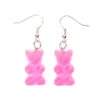 Gummy Bear Earrings - Pink 2 Gummy Bear Earrings - Pink -Candy Store gummy bear earrings pink candy warehouse 1