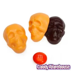 Gummy Skulls - Black And Orange: 5LB Bag -Candy Store gummy skulls black and orange 5lb bag candy warehouse 3