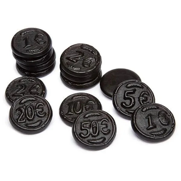 Gustaf's Black Licorice Coins: 1KG Bag 3 Gustaf's Black Licorice Coins: 1KG Bag