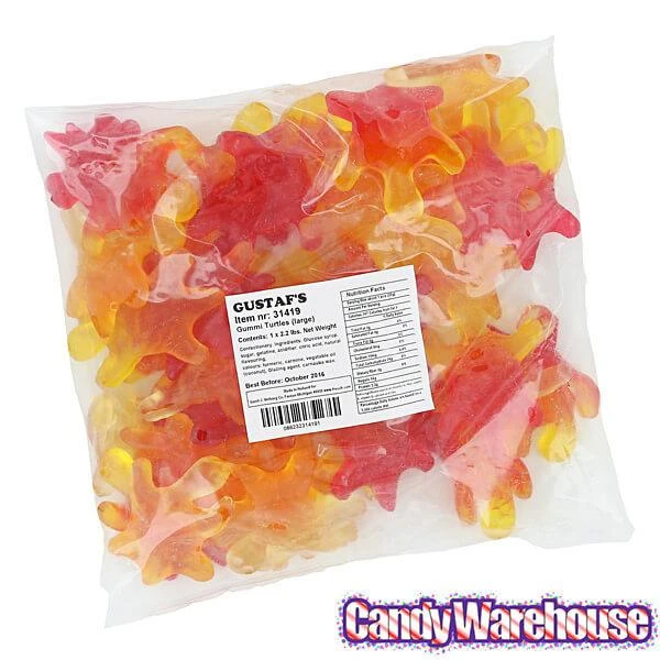 Gustaf's Jumbo Gummy Turtles Candy: 1KG Bag 5 Gustaf's Jumbo Gummy Turtles Candy: 1KG Bag - Image 3