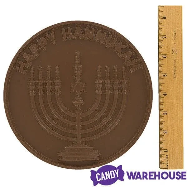 Happy Hanukkah Milk Chocolate Giant Gelt: 8.65-Ounce Coin 5 Happy Hanukkah Milk Chocolate Giant Gelt: 8.65-Ounce Coin - Image 3