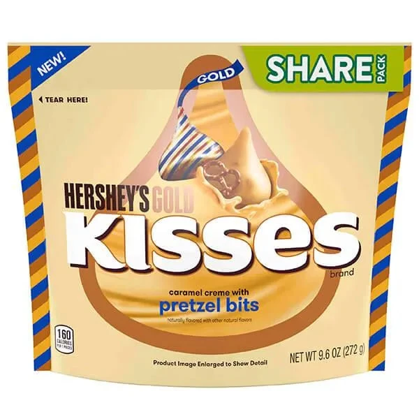 Hershey's Gold Kisses Caramel Creme Candy With Pretzel Bits: 60-Piece Bag 6 Hershey's Gold Kisses Caramel Creme Candy With Pretzel Bits: 60-Piece Bag - Image 4