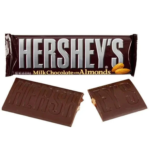 Hershey's Milk Chocolate With Almonds Candy Bars: 36-Piece Box 3 Hershey's Milk Chocolate With Almonds Candy Bars: 36-Piece Box