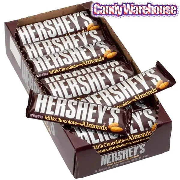 Hershey's Milk Chocolate With Almonds Candy Bars: 36-Piece Box 4 Hershey's Milk Chocolate With Almonds Candy Bars: 36-Piece Box - Image 2