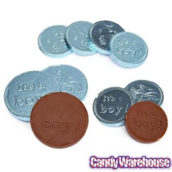 It's A Boy Foiled Chocolate Coins In Mesh Bags: 18-Piece Box 7 It's A Boy Foiled Chocolate Coins In Mesh Bags: 18-Piece Box -Candy Store it s a boy foiled chocolate coins in mesh bags 18 piece box candy warehouse 3