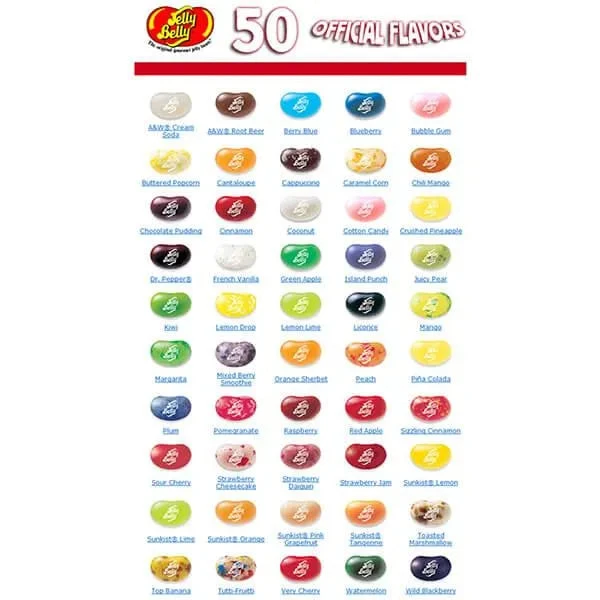 Jelly Belly 49 Flavors Jelly Beans: 2LB Bag 6 Jelly Belly 49 Flavors Jelly Beans: 2LB Bag - Image 4