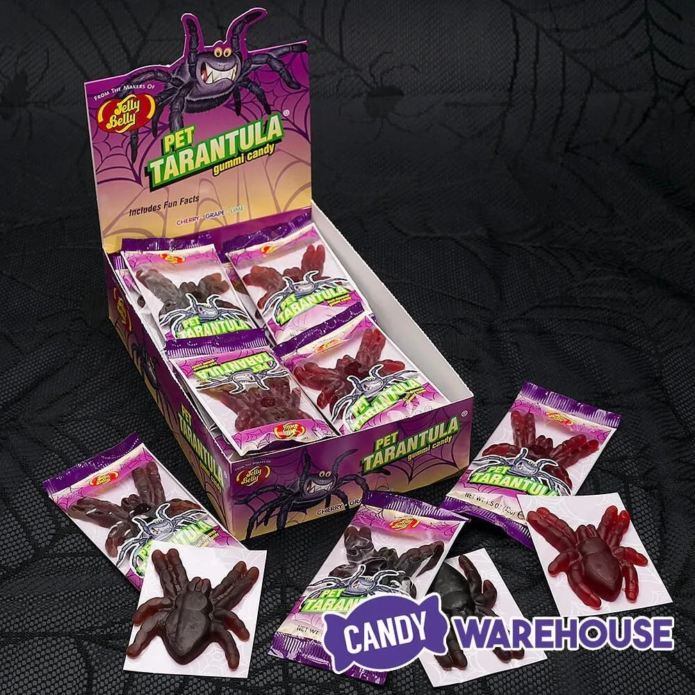 Jelly Belly Big Gummy Tarantula Spiders Candy Packs: 24-Piece Box 6 Jelly Belly Big Gummy Tarantula Spiders Candy Packs: 24-Piece Box - Image 4