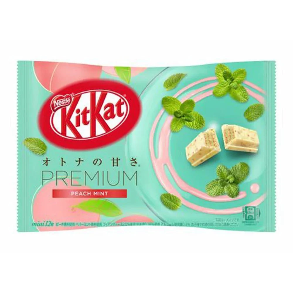 Kit Kat Snack Size Packs - Peach Mint: 12-Piece Bag 3 Kit Kat Snack Size Packs - Peach Mint: 12-Piece Bag
